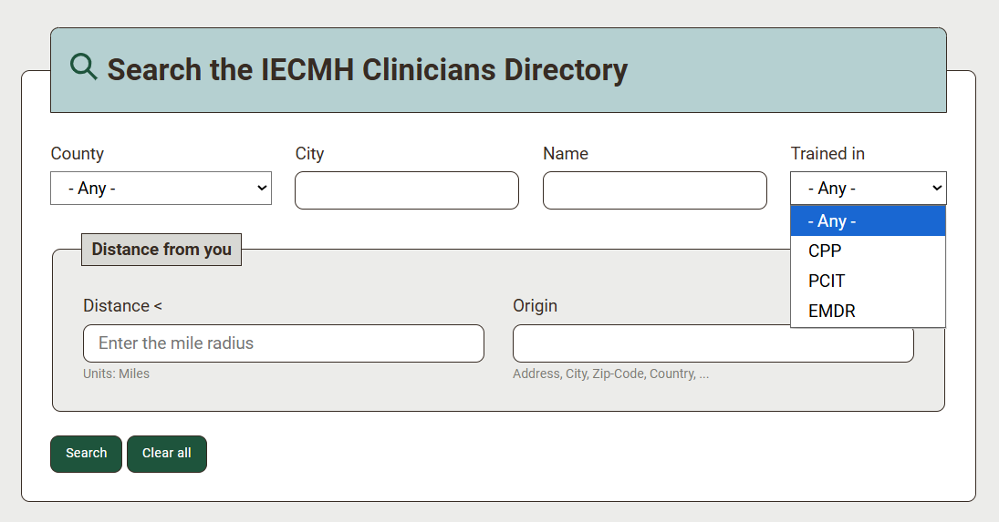 NebraskaBabies's tweet photo. 🆕We’d like to introduce the new and improved IECMH Clinician Directory on our website! This directory makes it easy to find and refer families to local Infant and Early Childhood Mental Health (IECMH) clinicians.

All clinicians on this directory have completed or are in the process of completing an implementation level training in: 

▪️Child-Parent Psychotherapy (CPP), 
▪️Parent-Child Interaction Therapy (PCIT), and/or 
▪️Eye Movement Desensitization and Reprocessing (EMDR).

Best of all, this directory is free to use and always kept up to date. Visit our website to view the new IECMH Clinician Directory: https://t.co/SI1icyDhR3