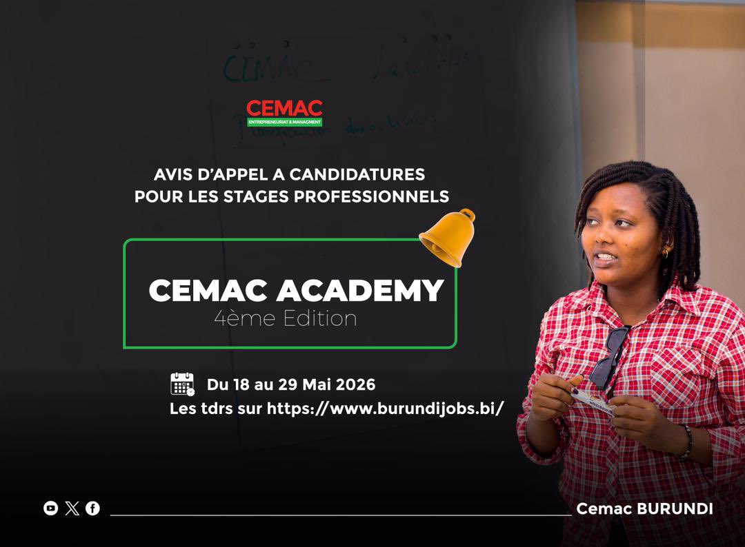 CEMAC_BU's tweet photo. 👩‍🎨Vous êtes titulaire d’une licence, Bac +3 en Marketing, en Communication organisationnelle,en Mass-médias ou en Informatique (Génie Logiciel,Ingénierie des réseaux,Informatique de maintenance)?

Plus d’infos cliquez ici :

https://t.co/RtHq3Px4Sv

Date limite : 29 mai 2026 https://t.co/Vpr5GdgUVn