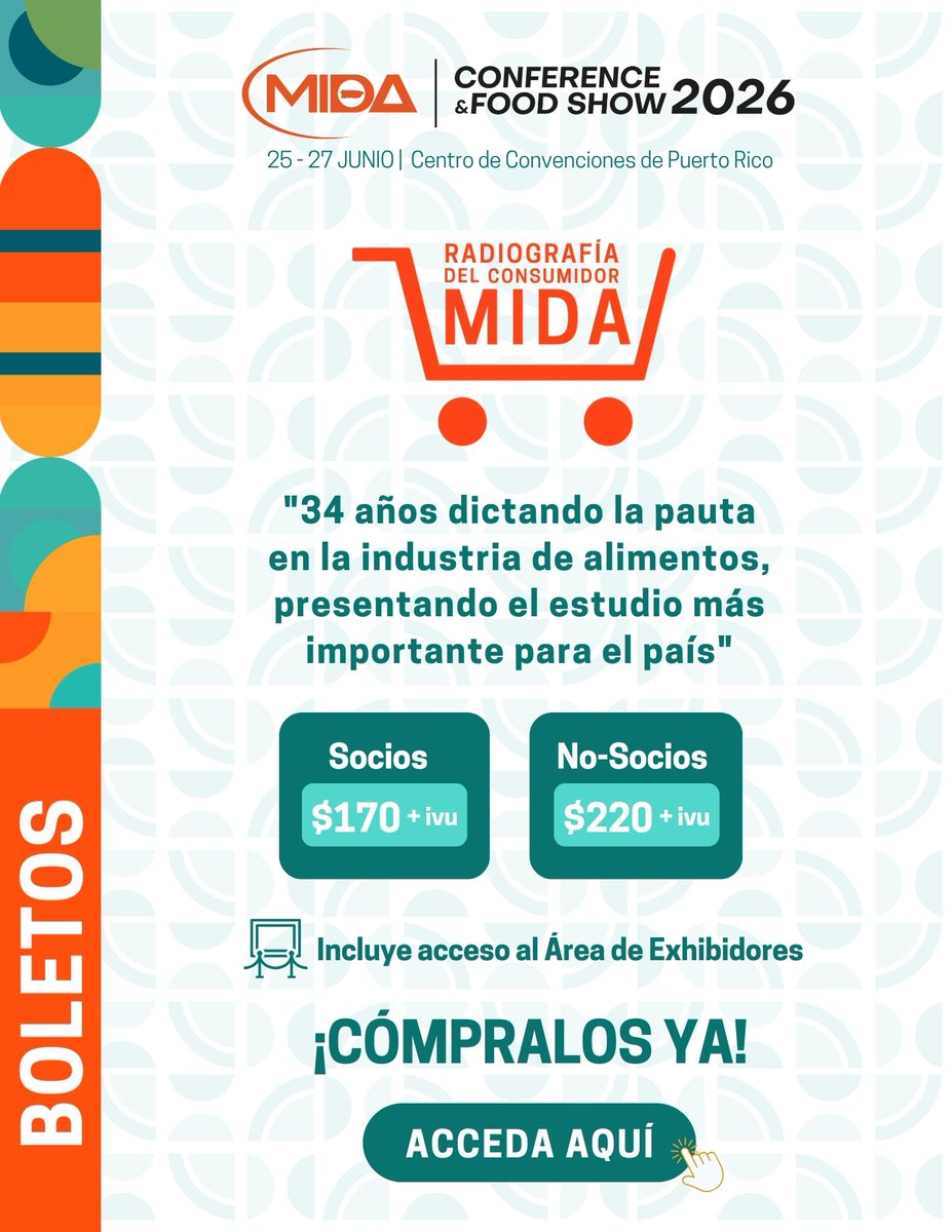 midapr's tweet photo. Radiografía dicta la pauta por 34 años y regresa con más. Compra tu boleto para la presentación de los hallazgos de Radiografía del Consumidor 2026 aquí: https://t.co/s7yb494RU5. https://t.co/UtHjeI2Czw