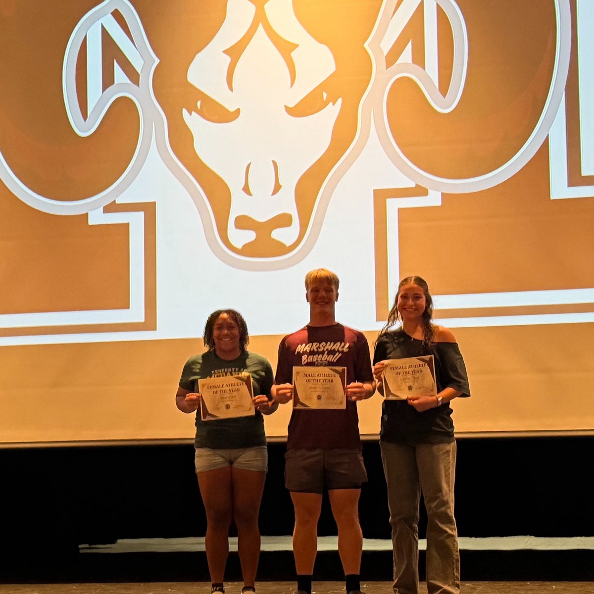 JMHS_Rams's tweet photo. 2026 Female &amp; Male Athlete of the Year! 
Kambree Heintz &amp; Arrian Spratt 
Samuel Rountree
#RamPride #RamFamily https://t.co/Xa1CJEAi04