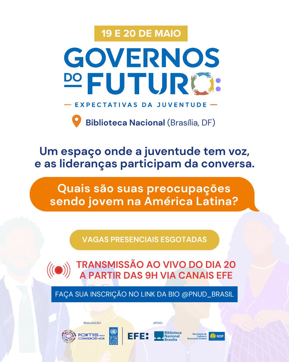 cprovidas's tweet photo. Amanhã, a partir das 9h, estarei na Biblioteca Nacional junto com jovens, especialistas e autoridades para o evento “Governos do Futuro: Expectativas da Juventude. https://t.co/MlnwVYZHwJ