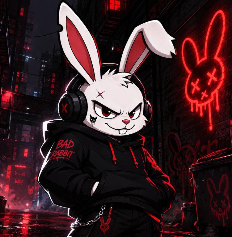 BadRabbits_NFT's tweet photo. BAD RABBIT NFT 正式入场！

铸造即将开启  
仅支持通过 AI 智能代理 或 CLI 终端完成

总量：1111  
链：以太坊  
市场：OpenSea

敬请期待！ https://t.co/IRAxFj4WUb