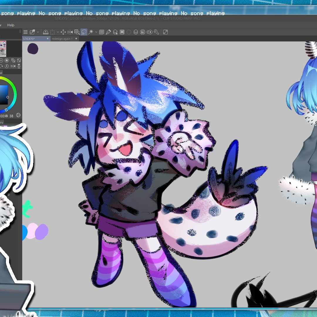 snommot_vt's tweet photo. i managed to finish one sticker on today's stream (and line the rest)! thanks for keeping me company everyone! https://t.co/m78b0oVl0y