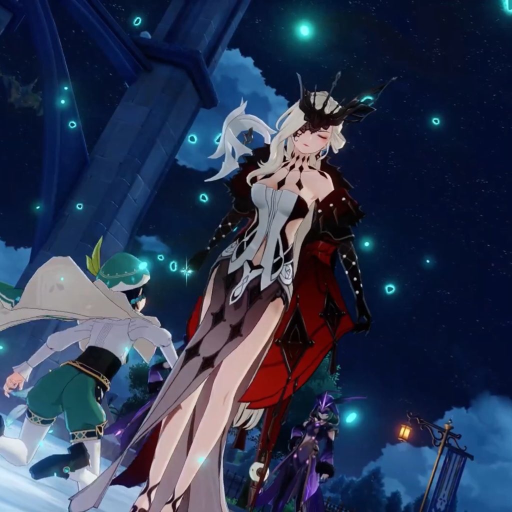 EighthDiplomat's tweet photo. Love how she’s competing with your favorite character and archon’s design almost 6 years later. You’ll always be that girl La Signora. https://t.co/uuLyLYK8t1
