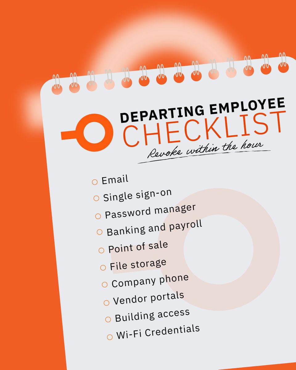 novatechsystem1's tweet photo. Most SMB offboarding is verbal. That's why ex-employees keep showing up in your access logs. https://t.co/ytT7UcTnFv