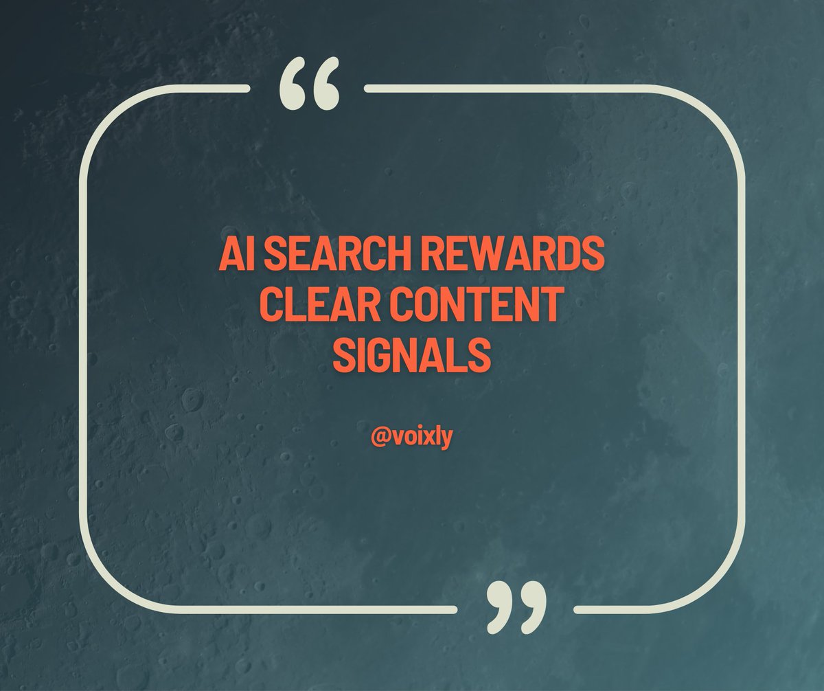 voixly's tweet photo. If you're looking to partner with a team who's equipped to handle the future of AI-first marketing, give us a call. AI search does not replace good marketing strategy. It makes clarity even more important.

#AEO #SEOForSmallBusiness #SearchVisibility #Voixly https://t.co/0sh9oYPz4m