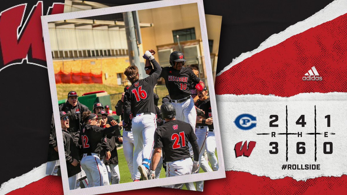 Westside_BB's tweet photo. Westside - 3 - Prep - 2

‘28 Shockey, E - 5.0 IP, 3 H’s, 3 BB’s, 3 K’s, 2 R’s (W)
‘27 Wane - 2.0 IP, H, 0 BB’s, 2 K’s, 0 R’s (SV)
‘26 Cronican - 2-3, 2B, 2 RBI, SB
‘27 Schleifer - 1-3, 2 R’s, SB
‘28 Hansen - 1-3, 2B
‘26 Everroad - 1-3, 2B
‘27 Tagge - 1-3, R https://t.co/Hof4q5S8Qk