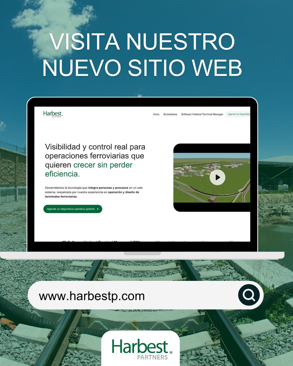 HarbestPartners's tweet photo. Estrnamos sitio web.
Conoce cómo integramos tecnología, operación y experiencia ferroviaria para dar visibilidad y control a patios y terminales.
👉 Visita https://t.co/49Xyn1drmv

#ferrocarril #tecnología #operaciónferroviaria https://t.co/4HIDEcCIk0