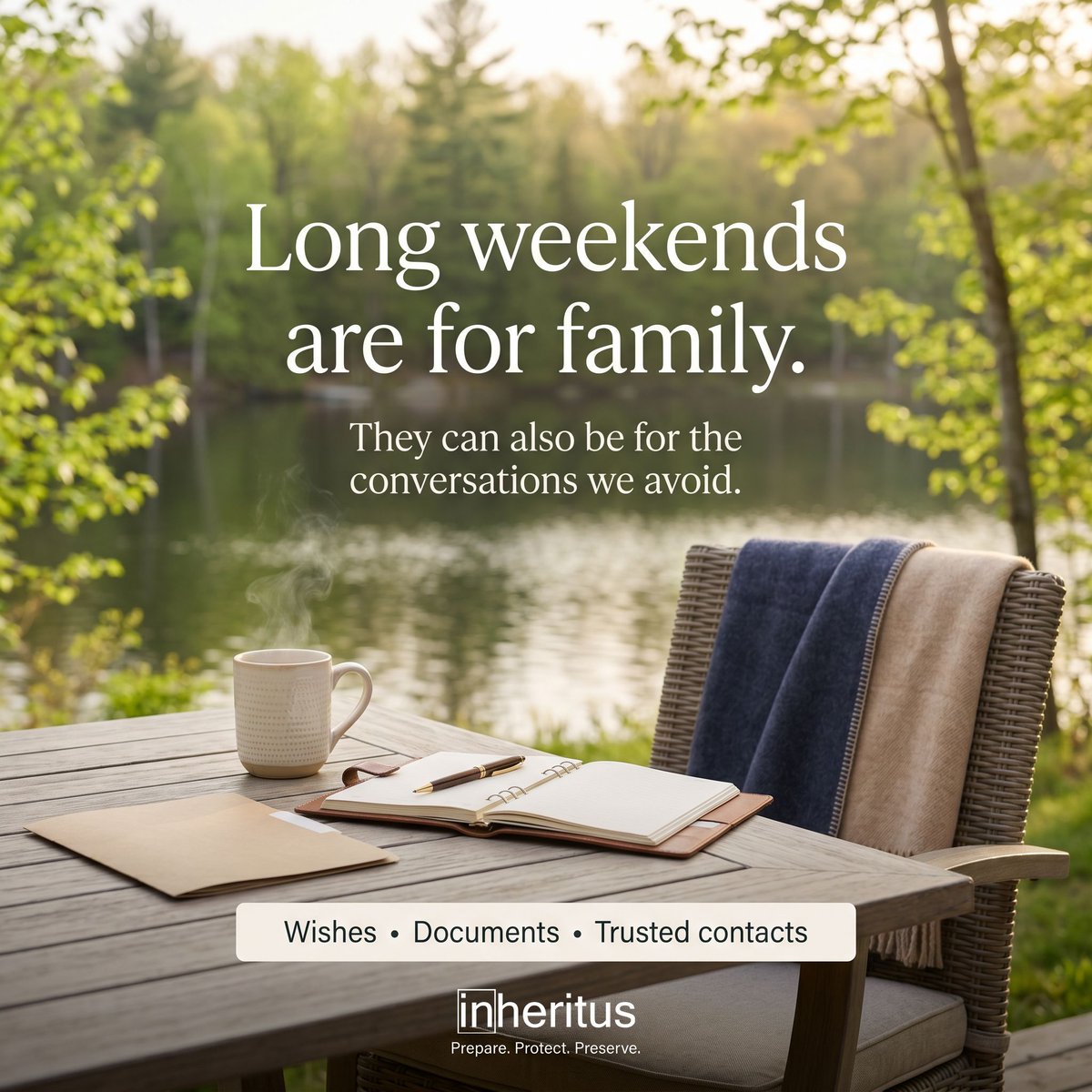 InheritusInc's tweet photo. When families gather, legacy conversations do not need to be formal or uncomfortable.
Start small:
Where are the key documents?
Who should be contacted first?
What wishes should the family understand?
#LegacyPlanning #EstatePlanning #FamilyPlanning #VictoriaDay #FinancialWellness https://t.co/h596GBESrZ