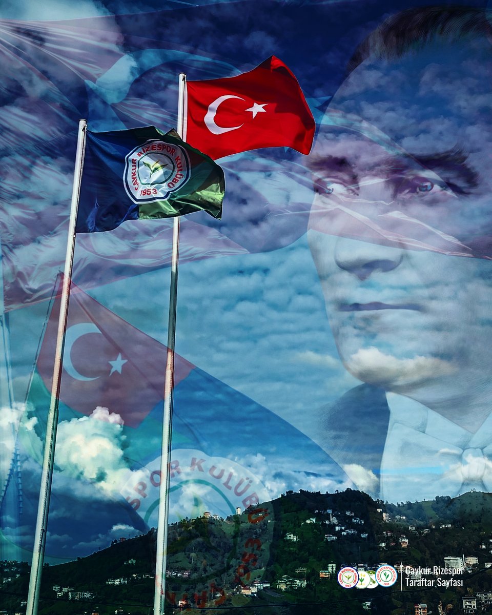 RizesporFK's tweet photo. Bugün, dünyanın dört bir yanında Rizelilerin çifte bayramı!

Bir taraftan Gençlik ve Spor Bayramı coşkusu, diğer taraftan canımız ve değerimiz olan Çaykur Rizespor'umuzun 73. yaş gününü yaşıyoruz, kutluyoruz.

Çok yaşa Türkiye Cumhuriyeti, 🇹🇷
Çok yaşa Çaykur Rizespor! 💚💙 https://t.co/0QUjrk7d5x