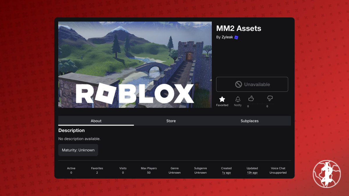 MM2Overview's tweet photo. 'MM2 Assets' by Zyleak was updated recently.

This game is hidden. Hackers have found a way to view private game pages. https://t.co/WlAwg4xPFz