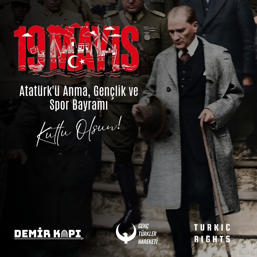 DemirKapiDer's tweet photo. Ulu Önder Gazi Mustafa Kemal Atatürk'ün Samsun'a attığı o ilk adımla başlayan büyük uyanış, bugün bizim damarlarımızdaki asil kanda yaşamaya devam ediyor. Bizler Genç Türkler Hareketi olarak, bu bağımsızlık ateşini daima harlamak ve bize emanet edilen Cumhuriyet'imizi sonsuza dek en ileriye taşımak için buradayız. 

Gelecek, onu başkalarından bekleyenlerin değil, sönmeyen bir inançla onu kendi elleriyle inşa edecek olan fikri hür, vicdanı hür Türk gençliğinindir! 19 Mayıs Atatürk'ü Anma, Gençlik ve Spor Bayramımız kutlu olsun!

Atatürk’ün izinde, Türk devriminin yolunda: Genç Türkler Hareketi