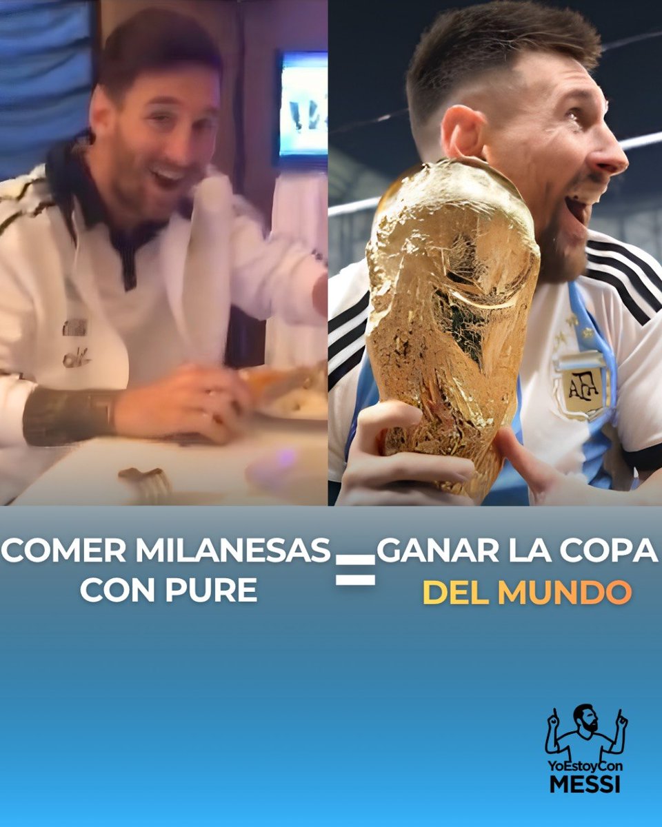 Messiestoy's tweet photo. ahora ya se como se siente ganar la copa del mundo .... https://t.co/Sq1nzPL3Xe