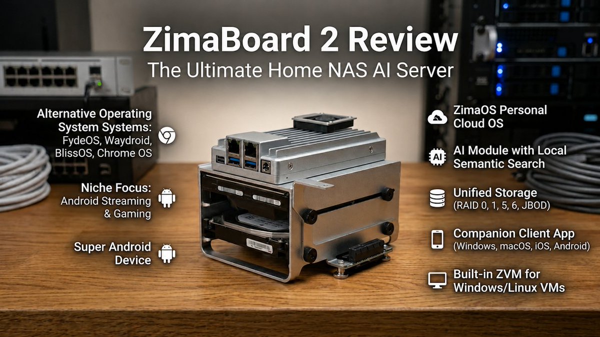 tvboxstop1's tweet photo. ZimaBoard 2 Review: The Ultimate 2026 NAS AI Home Lab Powerhouse https://t.co/PNSW85Bp9h via @YouTube https://t.co/TJfeMGApoc