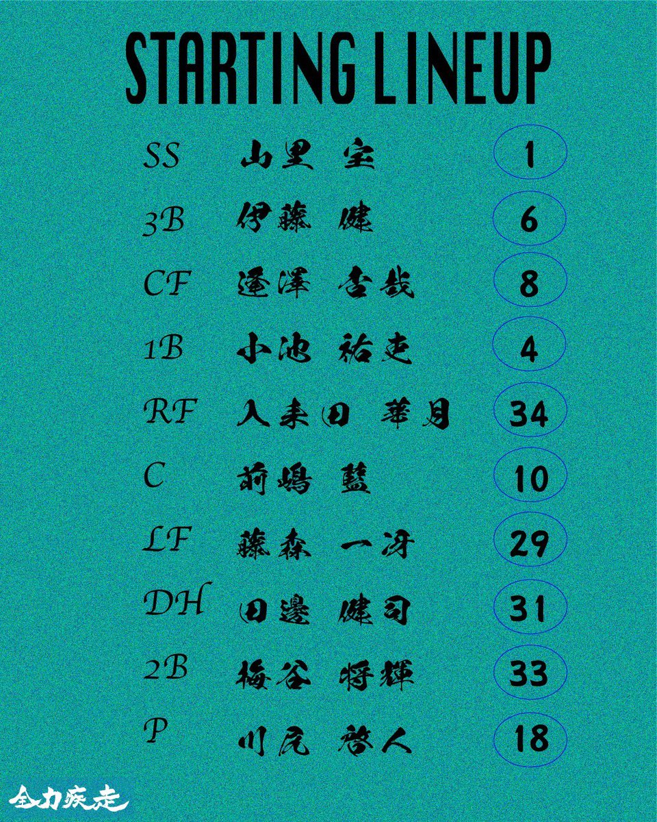 asia_bbc_'s tweet photo. Spring League 2026

05.19

STARTING LINE UP.

9:00 PB
vs立正大学

 #亜細亜大学硬式野球部  #全力疾走
 #山里世代 https://t.co/Gk4WS085Io
