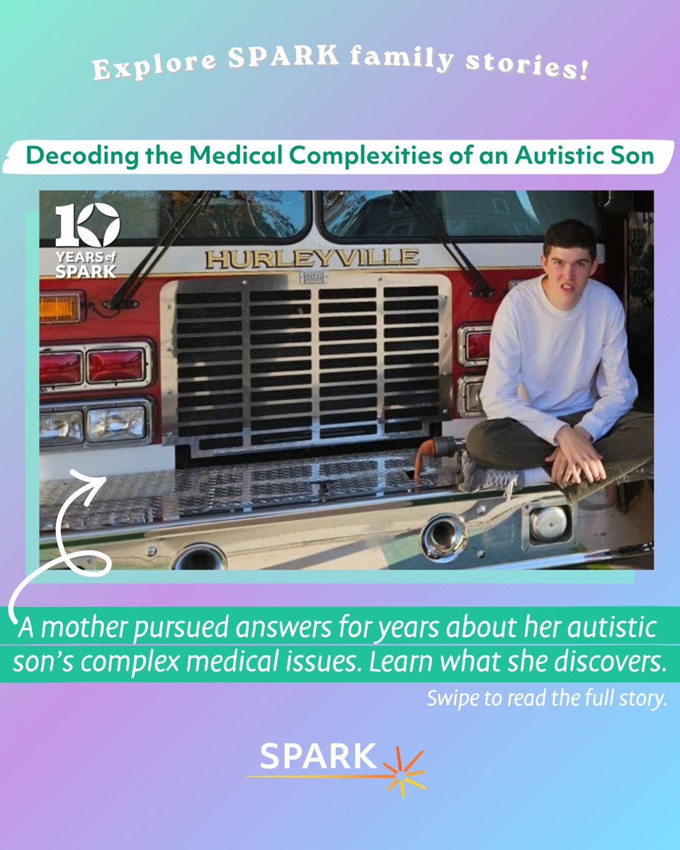 SPARKforAutism's tweet photo. A mother pursued answers for years about her autistic son’s complex medical issues. Learn what she discovers...

Read the full story on our website: https://t.co/KgN3dkAcwa or tap through! https://t.co/MeYIb0bJjf
