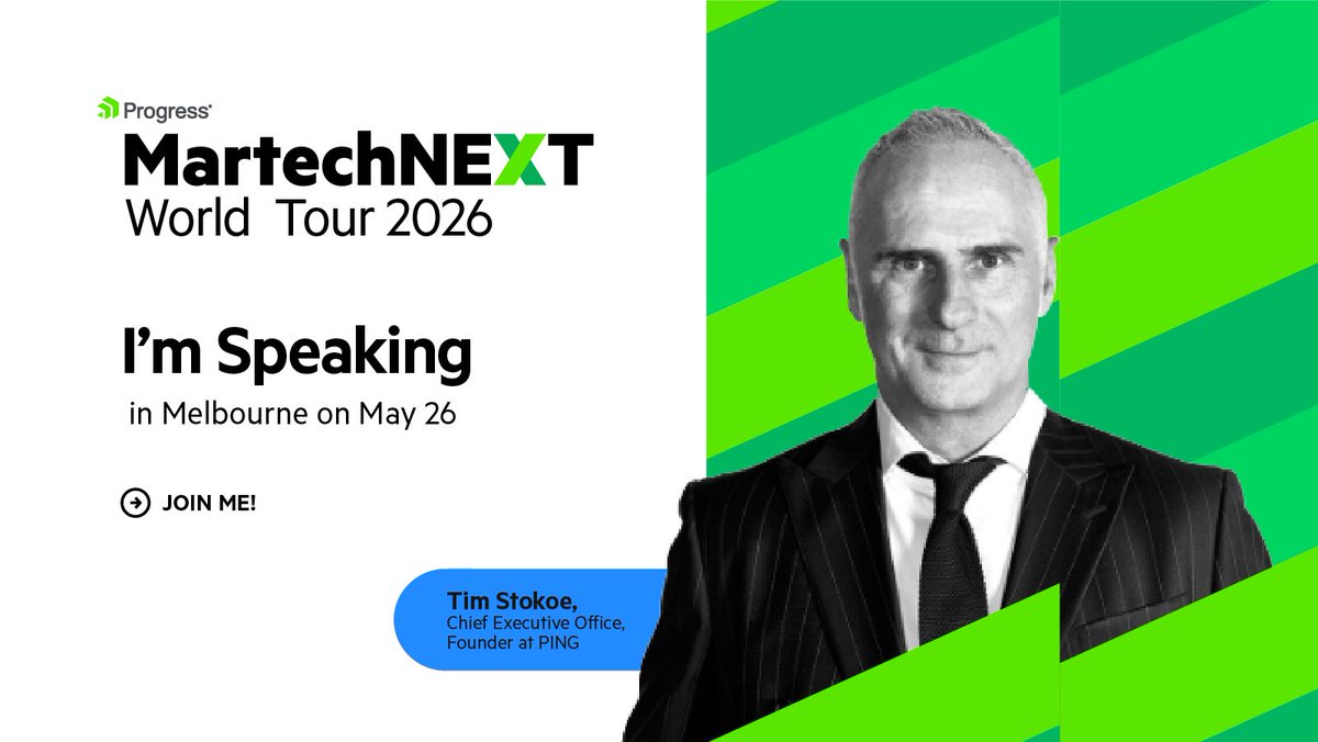Sitefinity's tweet photo. AI hype is everywhere. But what actually works in the real world? 👀

At #MartechNEXT Melbourne, Tim Stokoe &amp; the PING team will cut through the noise &amp; talk about turning #AI into practical business value.

Sounds interesting? Be sure to register: https://t.co/1KVY1TFQEw https://t.co/yR3f5wZXc9