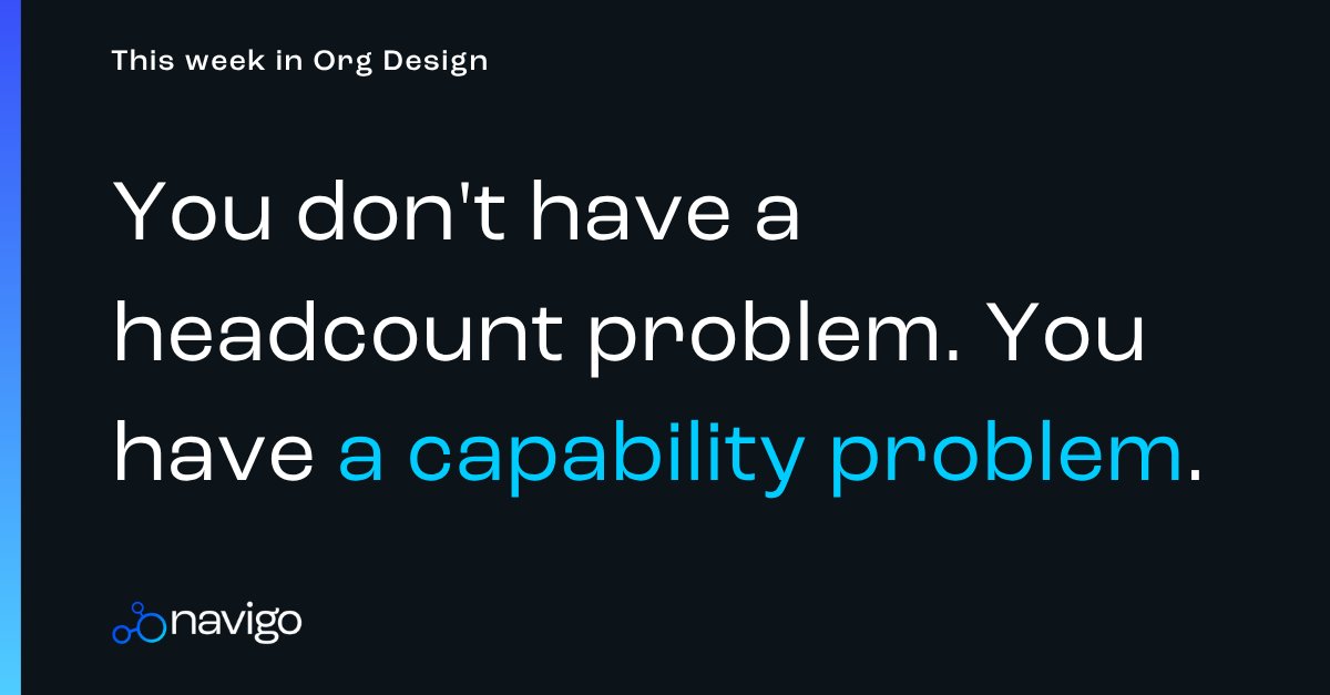 NavigoHR's tweet photo. Hiring into a broken structure doesn't fix it. It just costs more. The right question isn't "how many people do we need?" It's "do we have the right capabilities in the right places?"

Learn more > https://t.co/IUxX0265VX https://t.co/mwQEMnCHdW