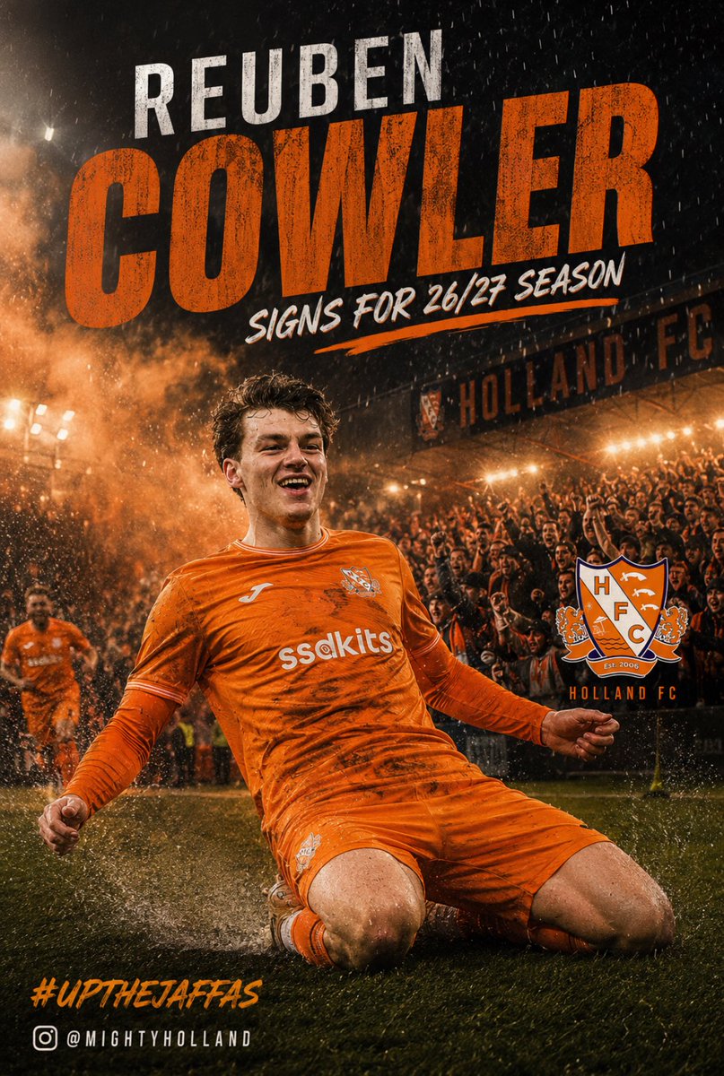 MightyHolland's tweet photo. 🍊 REUBEN RE-SIGNS 🍊

We are delighted to announce Reuben Cowler has committed to the Jaffas for the 26/27 season.

A standout performer last year, Reuben impressed in a number of positions with his attitude, work rate and quality.

Delighted to have him onboard👊⚽️

#JAFFAS https://t.co/jVQunaKQQG