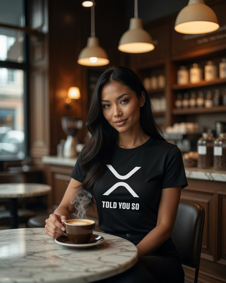 CryptoGoodiesX's tweet photo. Just copped the "TOLD YOU SO" XRP Tee from @CryptoGoodiesX 👀

For everyone who held through the noise and knew Ripple was cooking. 

This ain’t just merch - it’s a prophecy fulfilled 🔥

XRP believers, this one’s for you. 

#XRP #ToldYouSo #HODL https://t.co/7d3wx4pBeB