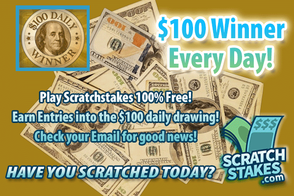 scratchstakes's tweet photo. 💸$100 Cash Prize drawing TONIGHT!🕛

🤑Play 80 FREE #scratchoffs, #win FREE Instant Cash up to $25,000!
🔓Unlock the Mystery 6 Bonus up to $20K!
🏆Enter to win a $299,999.99 Cash Jackpot!
💸$100 Daily #Winner Guaranteed!

🤔Have you scratched today?
👉 https://t.co/YaLUJ9H38u https://t.co/qMN5wDiQtT