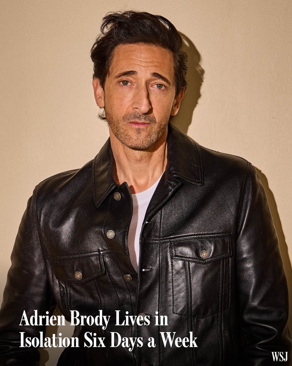 WSJ's tweet photo. Oscar-winning actor Adrien Brody is sequestering himself in order to focus on the Broadway play he’s starring in, "The Fear of 13," which tells the true story of a man who spent decades on death row for crimes he didn’t commit.

🔗: https://t.co/C6ibqVB4Aj https://t.co/IhrkD4Rxyg