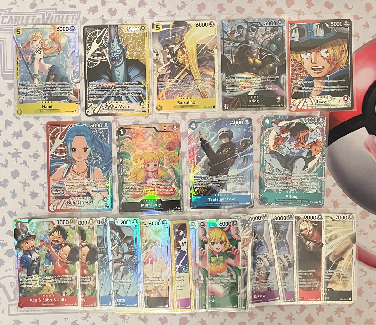 Khals_Cards's tweet photo. @NewAgeCardKings One Piece lot - $130 shipped or will also do singles

Also trades for Pokémon or other One Piece

$1 pwe (buyers risk), $6 bmwt
PayPal ff, Zelle https://t.co/InBvwSc4lD
