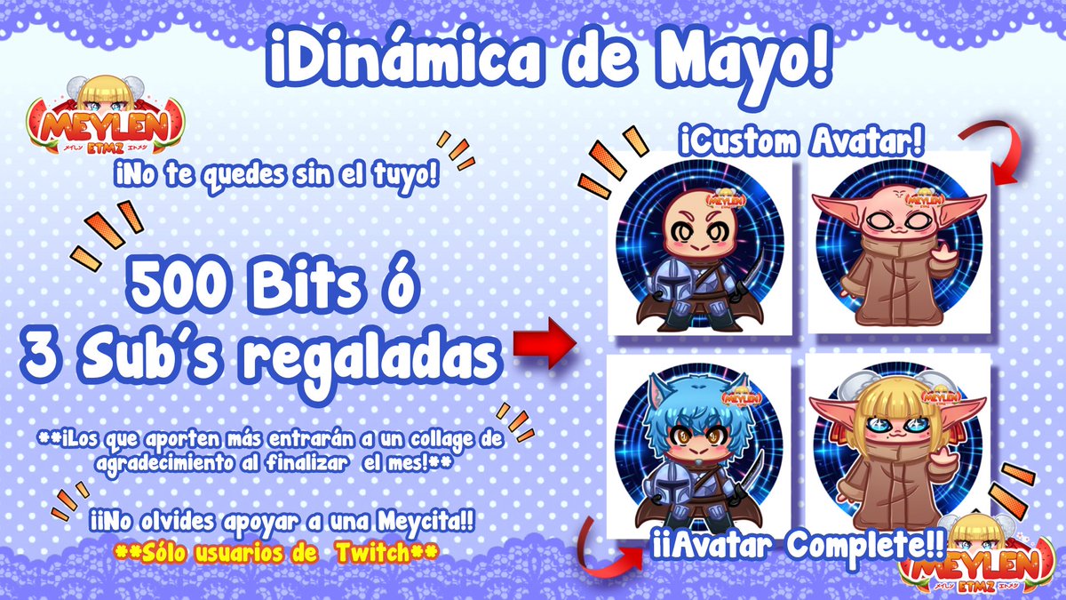 Meylen_ETMZ's tweet photo. ⭐🎁¡Calamarcitos, tenemos Dinámica en Twitch!🎁⭐

🌟¡Dónde si regalas tres suscripciones o donas 500 Bits, te adapto tu Oc al estilo del Mando y Grogu, aprovechando esta fiebre del Mandaloriano. 

#meylenetmz #VTuberArt #twitch #ocart #myart https://t.co/Xruefz4GUJ