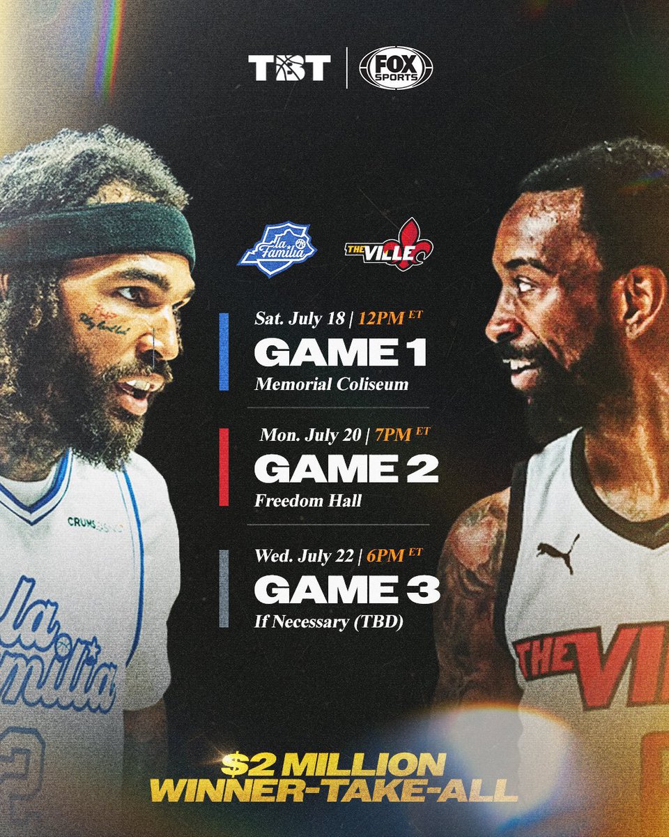 thetournament's tweet photo. 🗣️ATTENTION KENTUCKY AND LOUISVILLE FANS!

The ticket race to host a potential Game 3 is neck and neck!

🎟️HELP YOUR TEAM WIN🎟️

@TBT_Louisville: https://t.co/UmocrdRmXy

@LaFamiliaTBT: https://t.co/l7V53Bb5hN https://t.co/jnkyiZaPxS