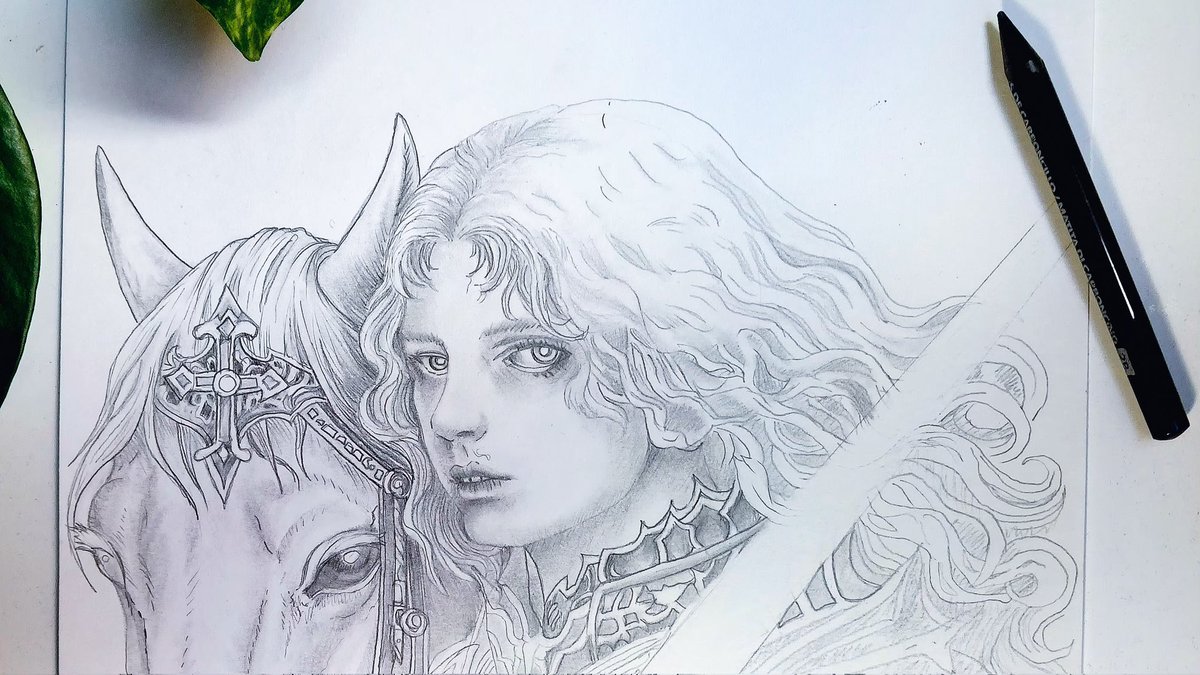 AlphaOziris's tweet photo. La dulzura tambien puede ser un reflejo del abismo 🌑
Es una parte de mi proceso para el Token de Vampiro con vinculo vital.
Esta vez quería alejarme de la oscuridad y buscar una belleza pálida pero nostálgica
#MagicTheGathering #mtg #drawing https://t.co/naYxEMBVaH