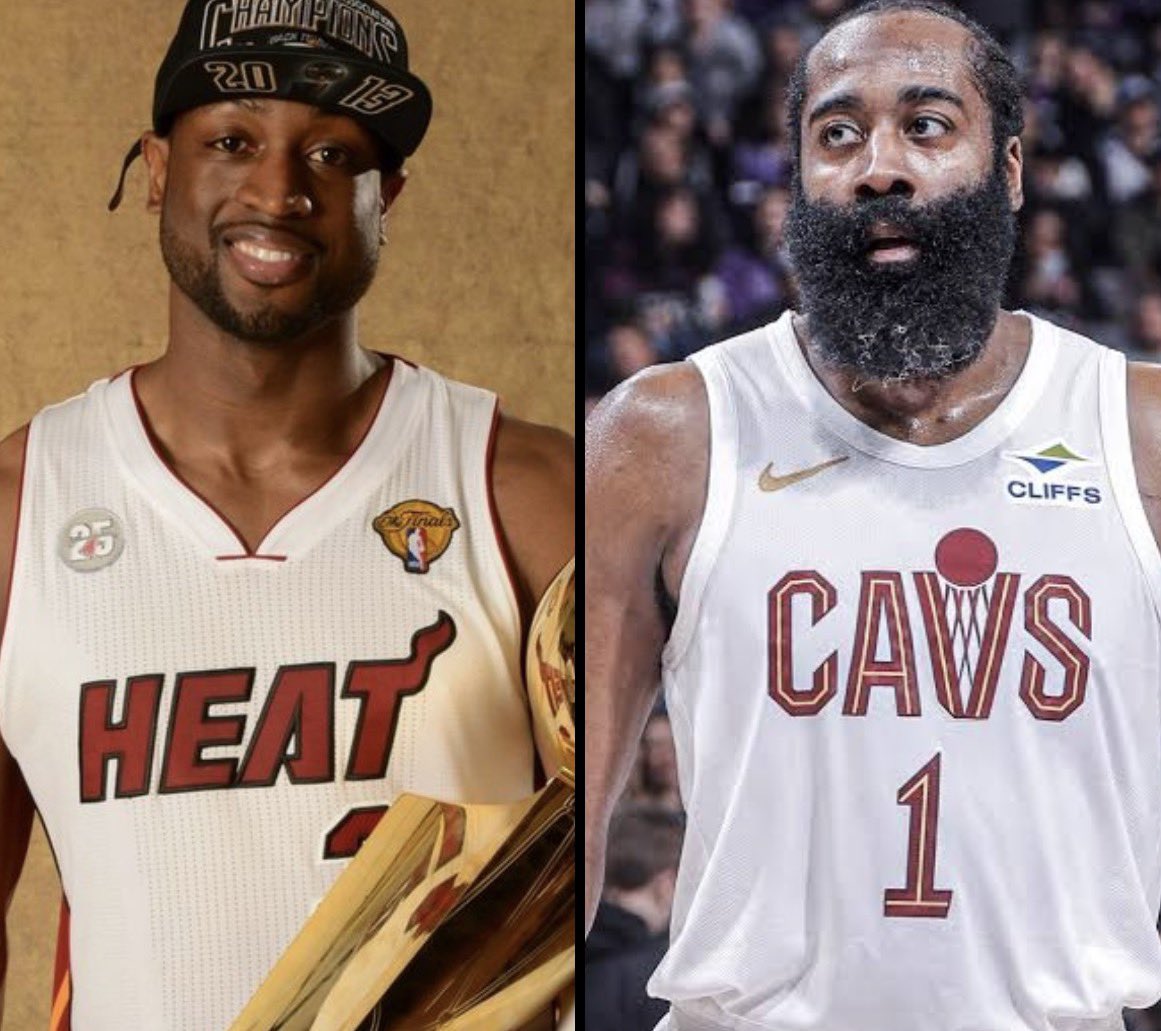 WadexFlash's tweet photo. Dwyane Wade vs James Harden in accolades by the age of 37:

  D-Wade:                       Harden:
3x NBA rings              0x NBA rings
1x Finals MVP            0x Finals MVP
3x All-Defensive      0x All-Defensive
12x All-Star                11x All-Star
8x All-NBA                  8x All-NBA

D-Wade will always be better.