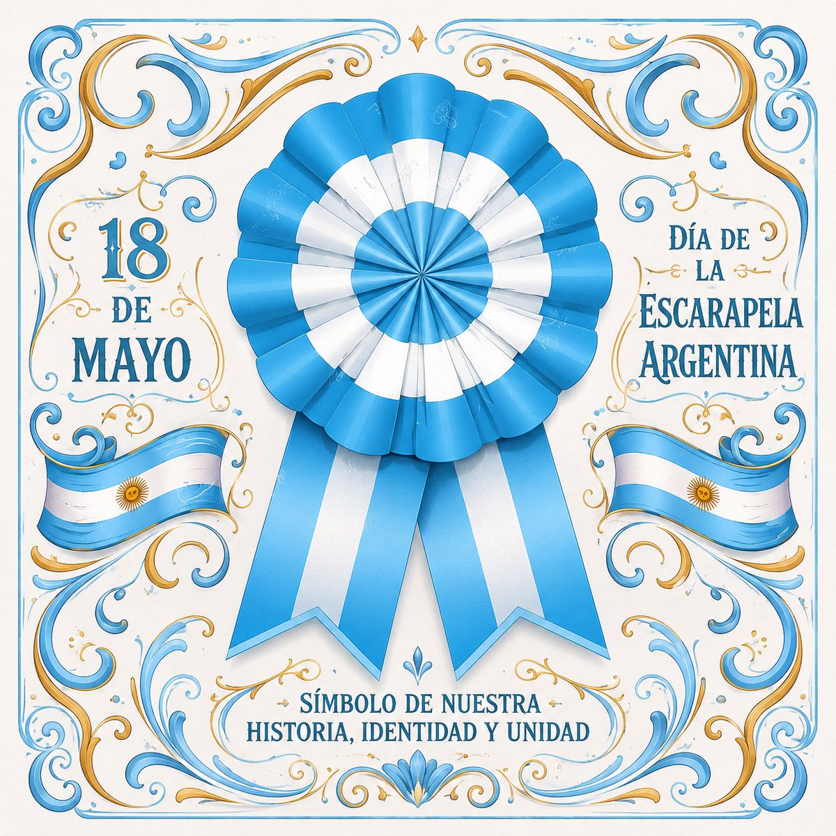 alekim_ok's tweet photo. El primer “nosotros” es de 1812 y se llama escarapela.  
Belgrano la creó para unirnos como hermanos de un mismo pueblo.
No es solo un símbolo, es algo más: identidad.  
18 de mayo 💙🤍  
#DíaDeLaEscarapela https://t.co/5BWK5LINhJ