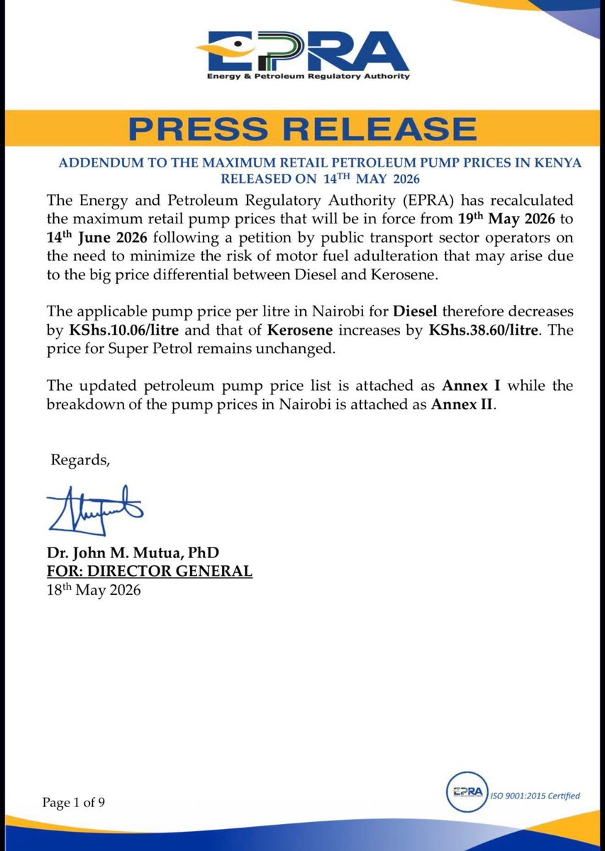JohnNdeta's tweet photo. Wakenya hataki hii. #RejectFuelPrize in Kenya #TransportCrisis to persist. Period. https://t.co/jwgXy7IraY