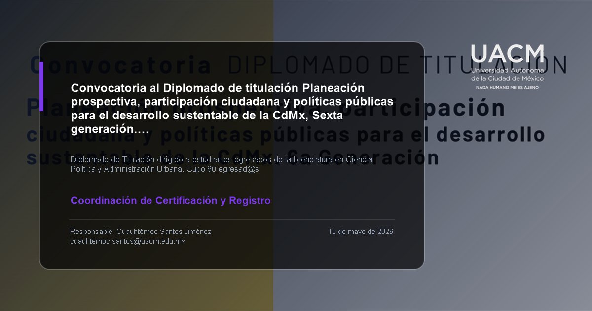 UACM tweet media