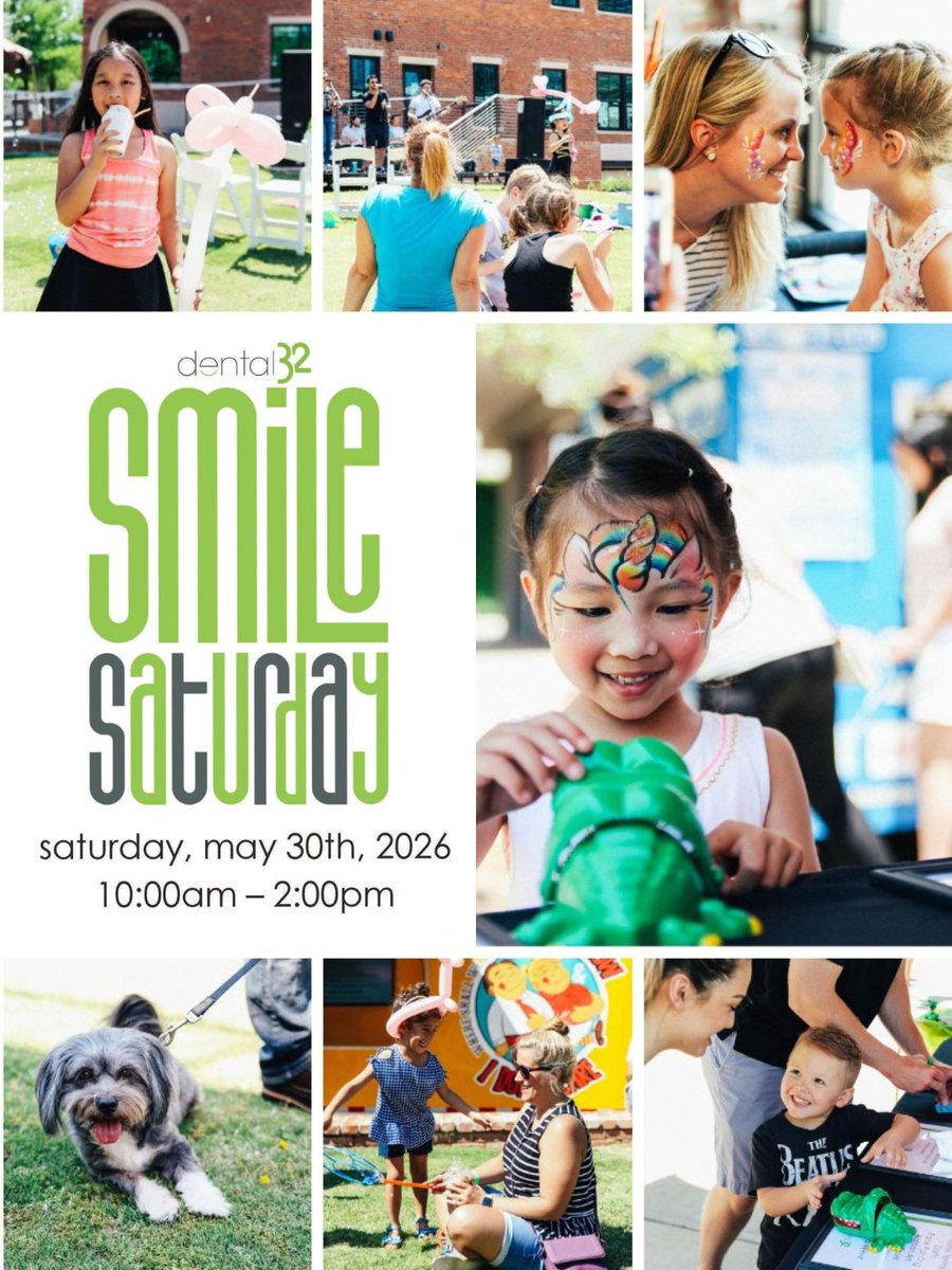 DeepDeuce's tweet photo. Join Dental 32 for Smile Saturday as they celebrate 12 years in Deep Deuce! 🎉

This family-friendly anniversary event features a live DJ, food trucks, yard games, local vendors, &amp; raffle prizes for a full afternoon of fun.

📅 Saturday, May 30 from 10 AM to 2 PM
📍 16 NE 2nd St https://t.co/w8AbRx03lc