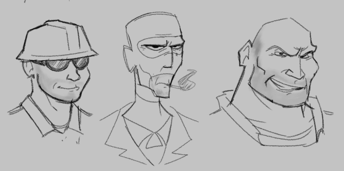 PixelatedEngie's tweet photo. testing new brush with tf2 mercs https://t.co/ffNQoQllQX