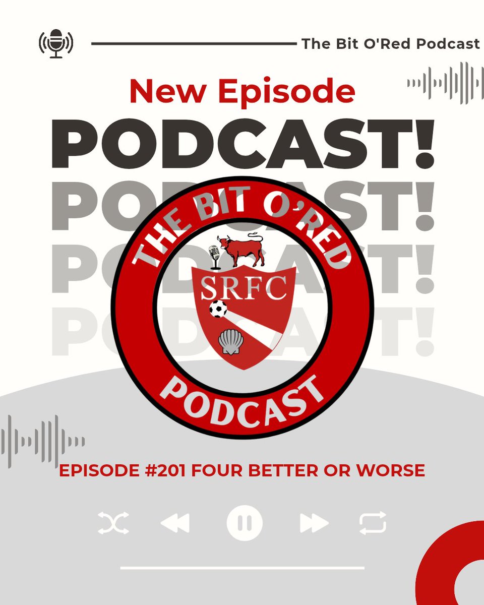 BitORedPod's tweet photo. Pod #201 is out now 🎧🔴⚪️

😫 Galway defeat
🥳 Women's team win 
🚌 Shams preview 

Link in our bio 🔗⚽️ #bitored https://t.co/aPPQri3tmI