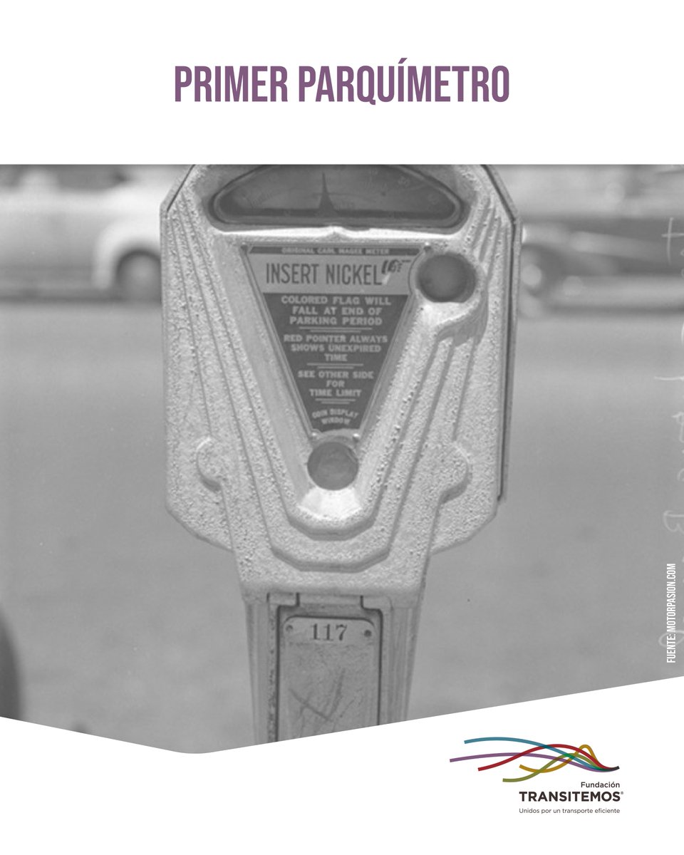 transitemos's tweet photo. 🅿️ El primer parquímetro de la historia fue instalado en Oklahoma en 1935 y marcó el inicio de una nueva forma de ordenar el estacionamiento en las ciudades. 🚗⏱️

#Curioso #FundaciónTransitemos #MovilidadUrbana #SeguridadVial #CulturaVial #EstacionamientoOrdenado https://t.co/JNDmTudIQh