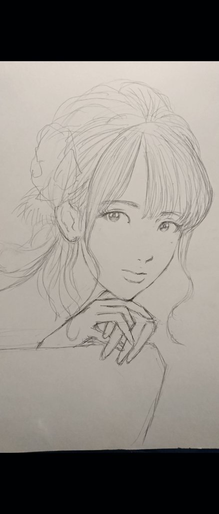 過去イラスト 乃木坂46時代の西野七瀬さんのポスター見ながら描きまし