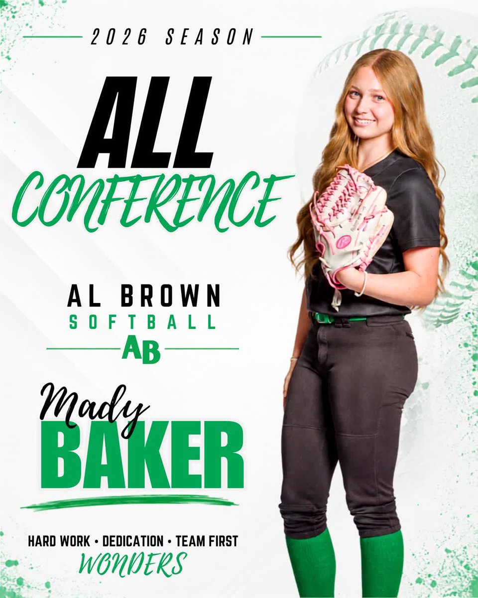 ALBrownSoftball's tweet photo. Next Up! Greater Metro 6A/7A All Conference is Mady Baker https://t.co/vm1WqQN5Th
