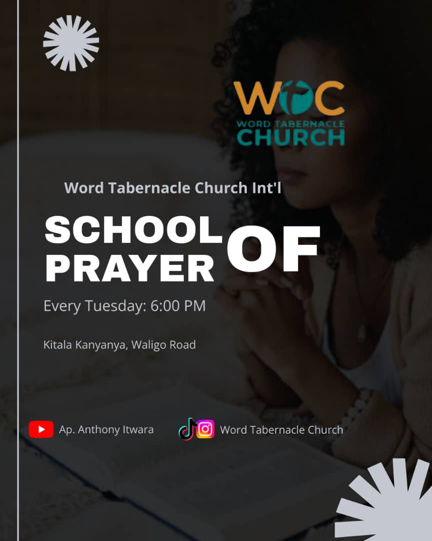 wordtabernaclec's tweet photo. Learn how to live a life if prayer. Join this Tuesday for our school of prayer. 
#wtc #apanthonyitwara #2026yearoftransformation #monthofsoulfocus https://t.co/C4LoJxHBcZ