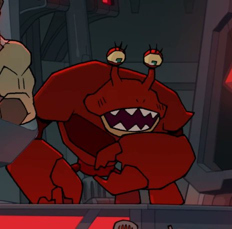 TopGames049's tweet photo. What are people's problems with Crab Girl? I thought she was just the character that repeats her own name like Groot as a running gag... #Gameoverse https://t.co/biuaZqUQQE