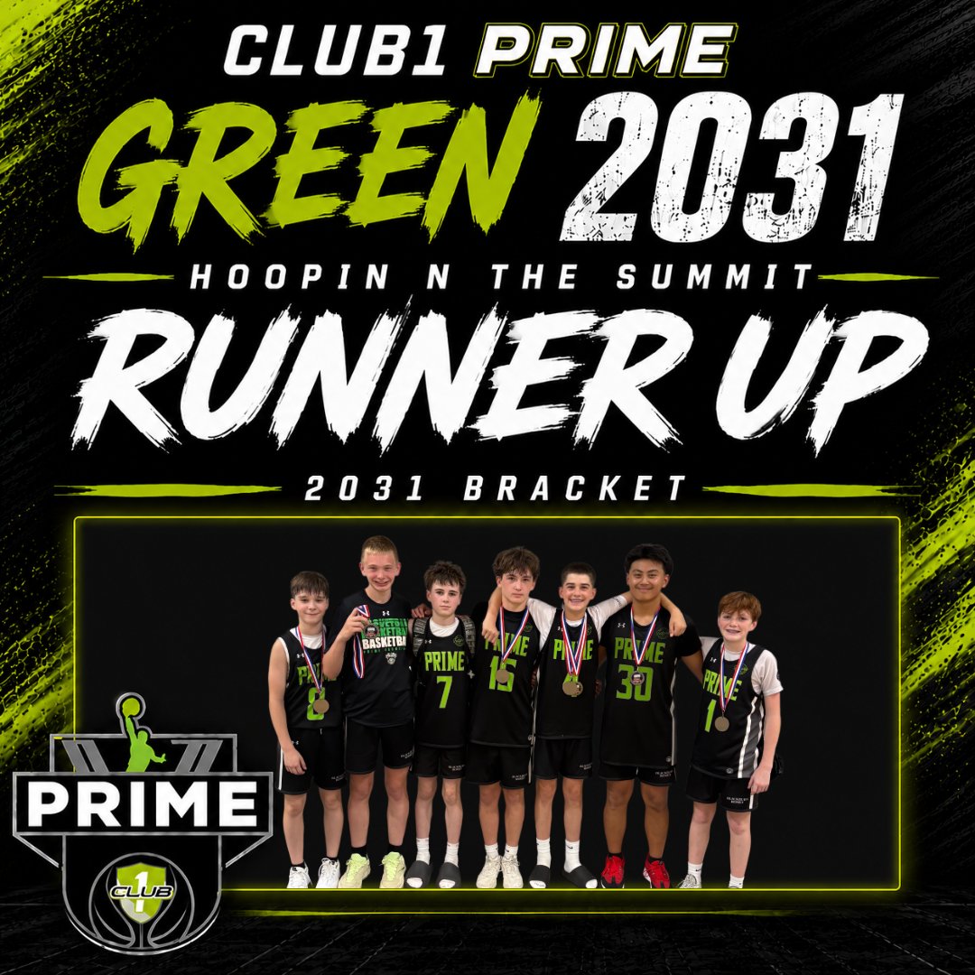 Club1Basketball's tweet photo. Big couple of days for our Club1 Prime teams this past week. 4-0 weekend in the first live period at Prep Hoops Live for Club1 Prime 2029.  Hoopin N The Summit champions 2031 UAF and 2032 UAF. Tournament Runner Up 2031 Green. https://t.co/m3rW02kks0