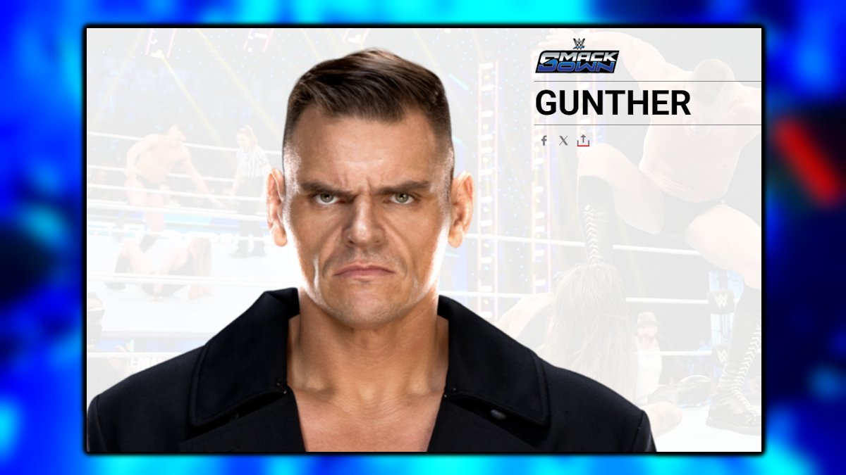 WrestleTalk_TV's tweet photo. GUNTHER has now officially been moved to the SmackDown roster after his win against Royce Keys to become #1 contender for Cody Rhodes' Undisputed WWE Championship at Clash In Italy https://t.co/BkiZFQFD49