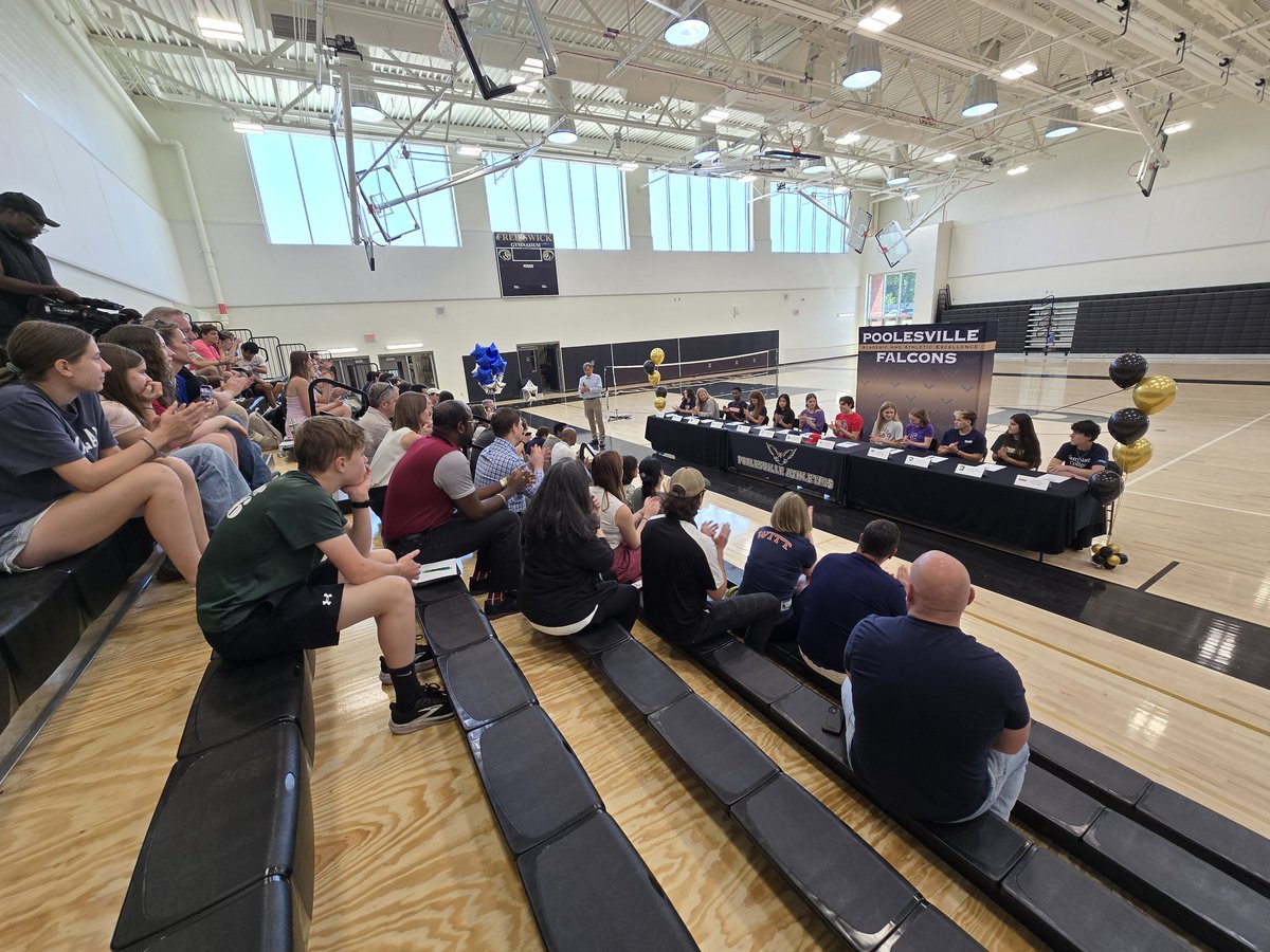 PHSFalcons18's tweet photo. Today we celebrated our 2026 Seniors who will be playing at the next level. It was great hearing from each of the students &amp; the experiences they had at PHS. We thank you for everything you have given to our athletic program &amp; wish you the best. 
@mrcarothersphs @PHSathletics https://t.co/xExh2NvPqT