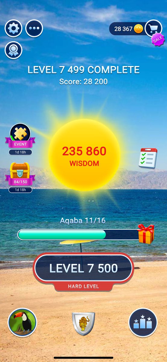 dcms61's tweet photo. After playing Mahjong Club for 223 days, I finally made it to level 7500! https://t.co/W5UAz24G8V