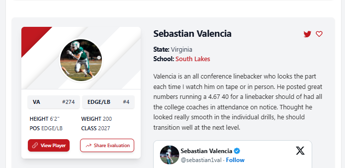 sebastian1val's tweet photo. Thank you @carljfred, for the write-up! I'm putting in the work to be the best version of myself when fall comes around. Can't wait to go out there and prove myself.

@SouthLakes_fb @CoachG_22 https://t.co/4GEsl591rp