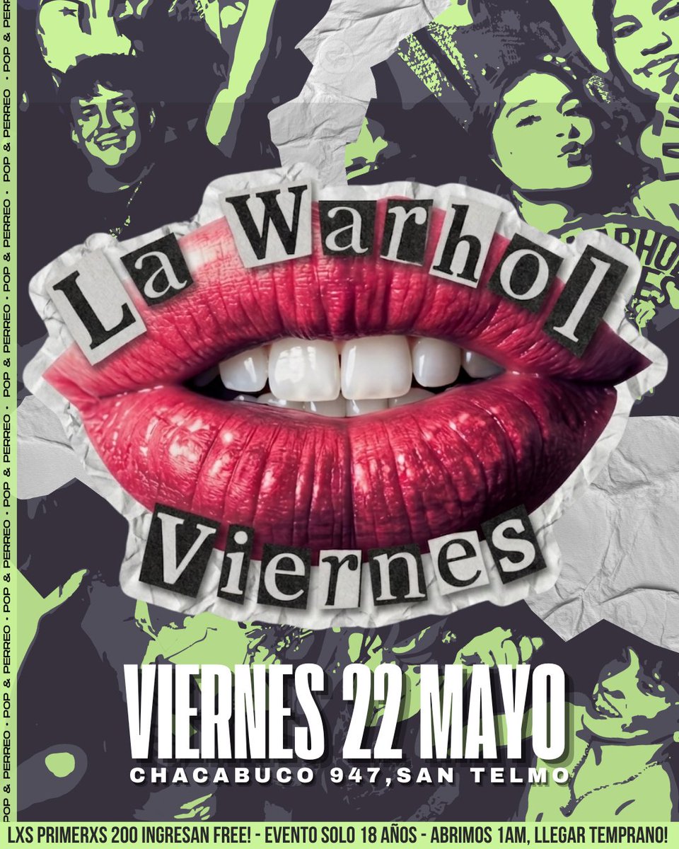 LaWarhol's tweet photo. FINDE XL ACTIVADO ❤️‍🔥🌡️💋
Viernes 22 de Mayo
Damos inicio oficial al finde XL con una fiesta que no tiene pausa. 🚀
Nos vemos en la pista para arrancar el fin de semana como corresponde. https://t.co/NWEqtby8qY