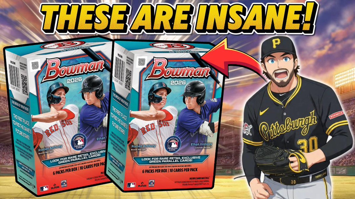 HoosierPulls's tweet photo. The Saga Continues! I'm opening 2026 Bowman until I pull an Anime! Thanks for watching!
https://t.co/dGrPYwKgNb https://t.co/Pu3zYoFpKa