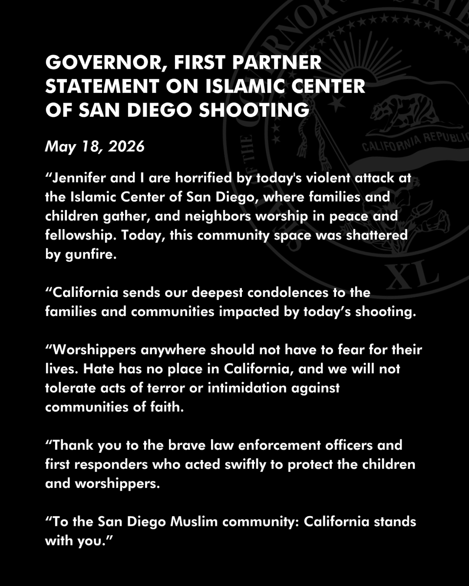 Governor Gavin Newsom tweet media